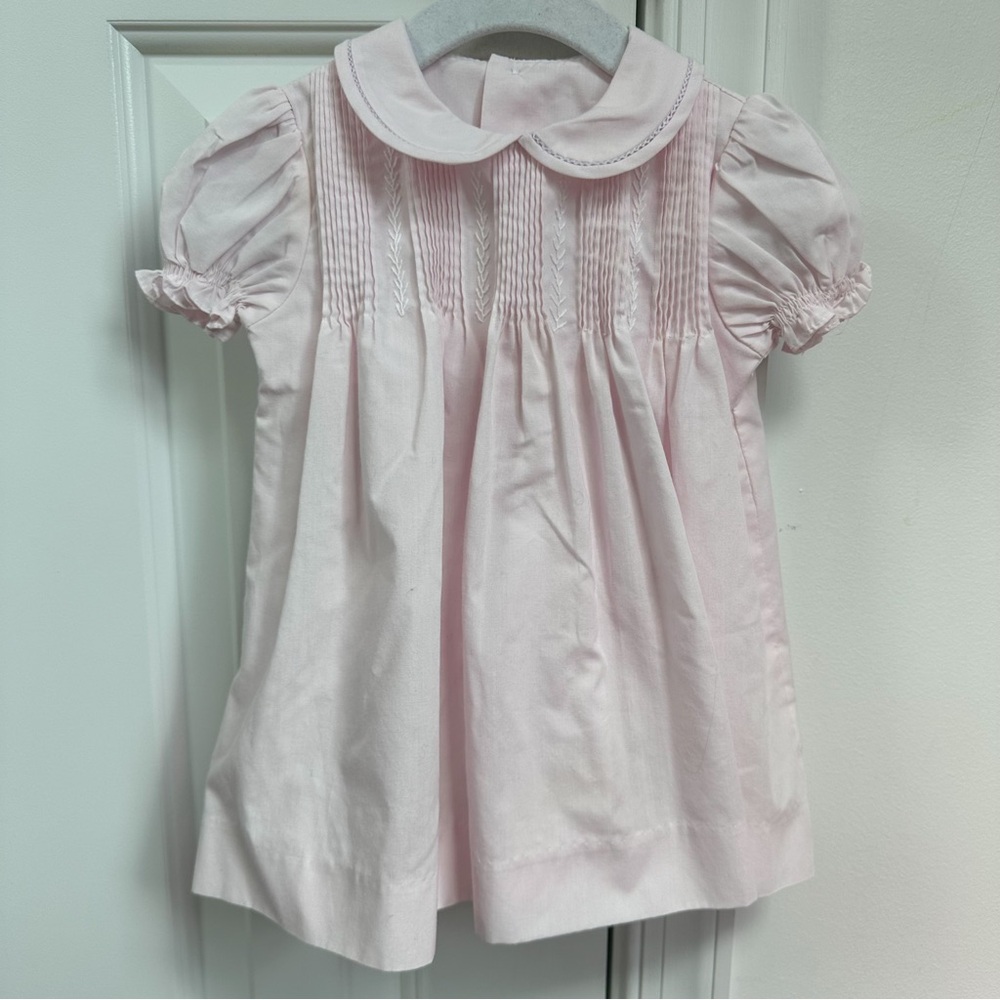 Mom & me pink smocked dress 3m